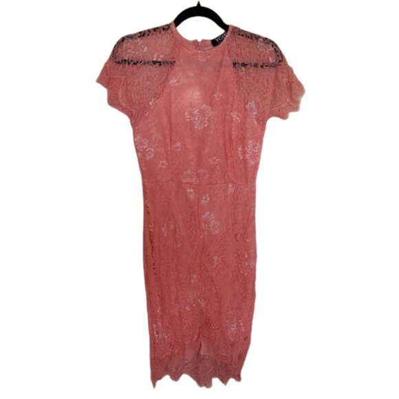 YOINS Dresses & Skirts - Women's Midi Pink Lace Dress
